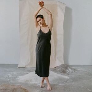 Ozma regen silk noil slip dress xs